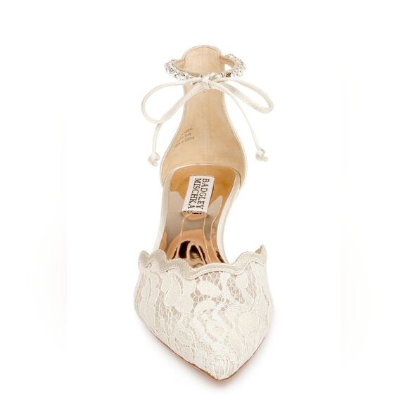 Badgley Mischka Women's Betsy Lace Kitten Heel Pumps - Picture 5 of 16